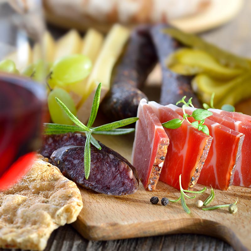 Herzhafte Brettljause