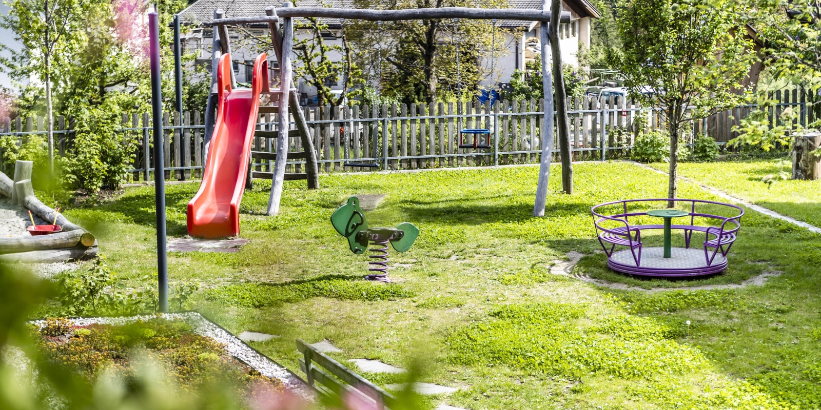 Children playing in our large garden
